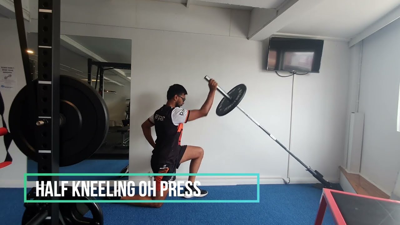 Landmine press variations for overhead strength